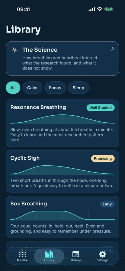 Tidal Breath technique library