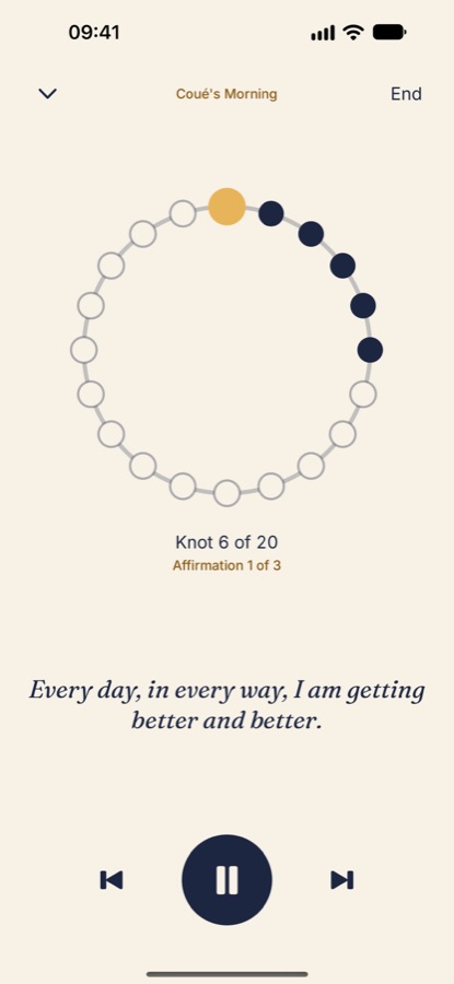 Twenty Knots session screen